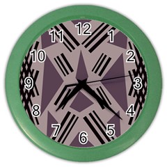 Abstract pattern geometric backgrounds   Color Wall Clock