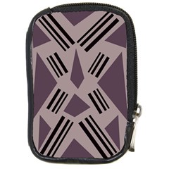 Abstract pattern geometric backgrounds   Compact Camera Leather Case