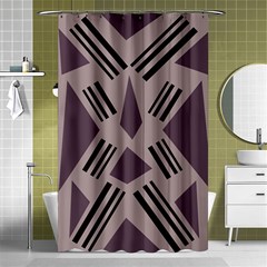 Abstract Pattern Geometric Backgrounds   Shower Curtain 48  X 72  (small)  by Eskimos