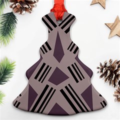 Abstract pattern geometric backgrounds   Christmas Tree Ornament (Two Sides)