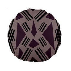 Abstract pattern geometric backgrounds   Standard 15  Premium Round Cushions