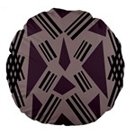 Abstract pattern geometric backgrounds   Large 18  Premium Round Cushions Front