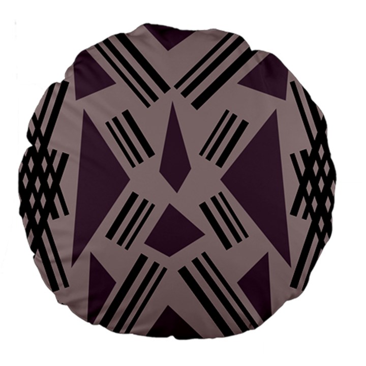 Abstract pattern geometric backgrounds   Large 18  Premium Round Cushions