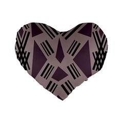 Abstract pattern geometric backgrounds   Standard 16  Premium Heart Shape Cushions