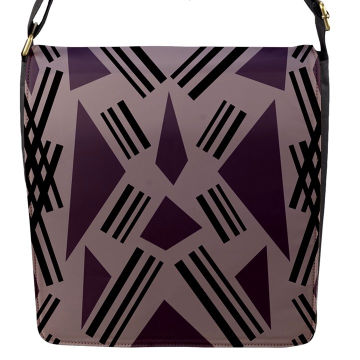 Abstract pattern geometric backgrounds   Flap Closure Messenger Bag (S)