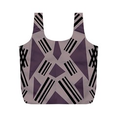 Abstract pattern geometric backgrounds   Full Print Recycle Bag (M)