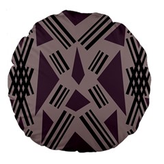 Abstract pattern geometric backgrounds   Large 18  Premium Flano Round Cushions