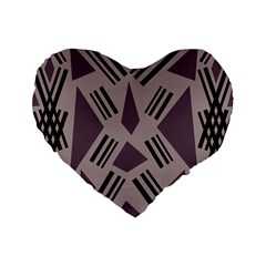 Abstract pattern geometric backgrounds   Standard 16  Premium Flano Heart Shape Cushions