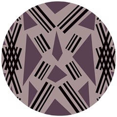 Abstract pattern geometric backgrounds   Wooden Puzzle Round