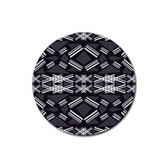 Abstract Pattern Geometric Backgrounds  Rubber Round Coaster (4 Pack) by Eskimos