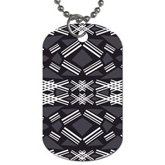 Abstract Pattern Geometric Backgrounds  Dog Tag (one Side) by Eskimos