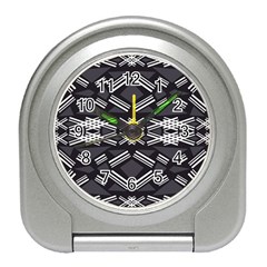 Abstract Pattern Geometric Backgrounds  Travel Alarm Clock by Eskimos