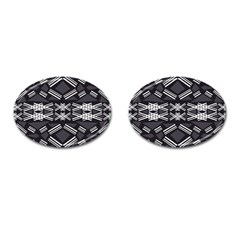 Abstract Pattern Geometric Backgrounds  Cufflinks (oval) by Eskimos