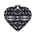 Abstract pattern geometric backgrounds  Dog Tag Heart (Two Sides) Back