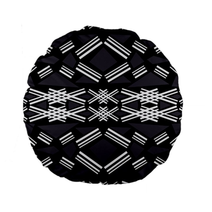 Abstract pattern geometric backgrounds  Standard 15  Premium Round Cushions