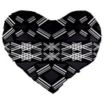 Abstract pattern geometric backgrounds  Large 19  Premium Heart Shape Cushions Front