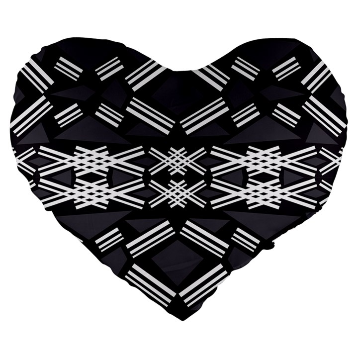 Abstract pattern geometric backgrounds  Large 19  Premium Heart Shape Cushions