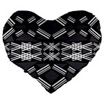 Abstract pattern geometric backgrounds  Large 19  Premium Heart Shape Cushions Back