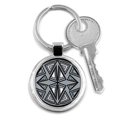 Abstract Pattern Geometric Backgrounds   Key Chain (round) by Eskimos