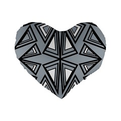 Abstract Pattern Geometric Backgrounds   Standard 16  Premium Flano Heart Shape Cushions by Eskimos