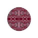 Abstract pattern geometric backgrounds  Rubber Round Coaster (4 pack) Front