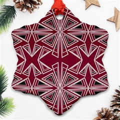 Abstract Pattern Geometric Backgrounds  Snowflake Ornament (two Sides) by Eskimos