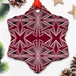 Abstract pattern geometric backgrounds  Snowflake Ornament (Two Sides) Front