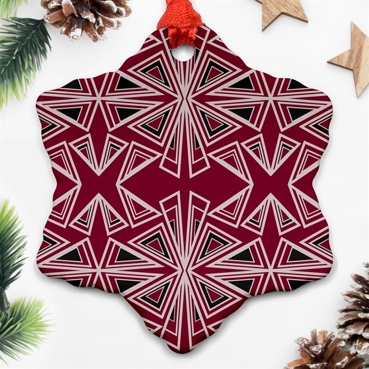 Abstract pattern geometric backgrounds  Snowflake Ornament (Two Sides)