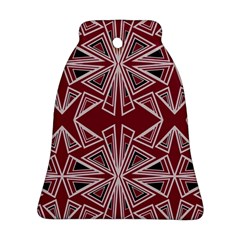 Abstract Pattern Geometric Backgrounds  Bell Ornament (two Sides) by Eskimos