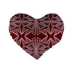 Abstract Pattern Geometric Backgrounds  Standard 16  Premium Heart Shape Cushions by Eskimos