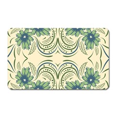 Folk Flowers Print Floral Pattern Ethnic Art Magnet (rectangular) by Eskimos