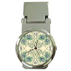 Folk Flowers Print Floral Pattern Ethnic Art Money Clip Watches by Eskimos