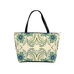 Folk Flowers Print Floral Pattern Ethnic Art Classic Shoulder Handbag by Eskimos