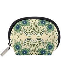 Folk Flowers Print Floral Pattern Ethnic Art Accessory Pouch (small) by Eskimos