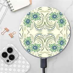 Folk Flowers Print Floral Pattern Ethnic Art Wireless Charger by Eskimos