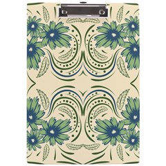 Folk Flowers Print Floral Pattern Ethnic Art A4 Clipboard by Eskimos