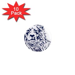 Head Art-lion Drawing 1  Mini Magnet (10 Pack) 