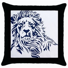 Head Art-lion Drawing Throw Pillow Case (black) by Jancukart