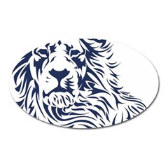 Head Art-lion Drawing Oval Magnet