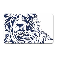 Head Art-lion Drawing Magnet (rectangular)