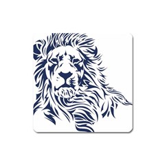 Head Art-lion Drawing Square Magnet