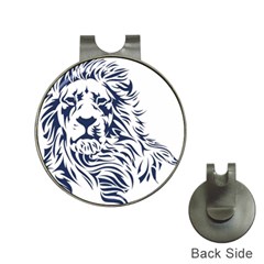 Head Art-lion Drawing Hat Clips With Golf Markers by Jancukart