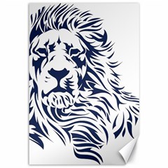 Head Art-lion Drawing Canvas 12  X 18 