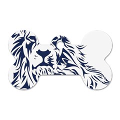 Head Art-lion Drawing Dog Tag Bone (one Side)