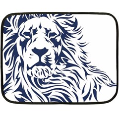 Head Art-lion Drawing Fleece Blanket (mini) by Jancukart