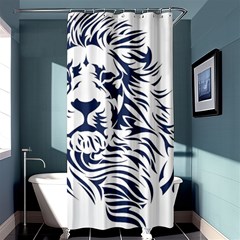 Head Art-lion Drawing Shower Curtain 36  X 72  (stall) 