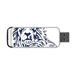 Head Art-lion Drawing Portable Usb Flash (two Sides) by Jancukart