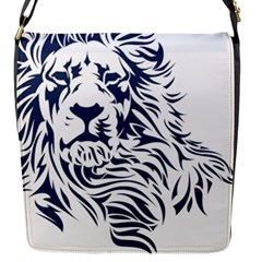 Head Art-lion Drawing Flap Closure Messenger Bag (s) by Jancukart