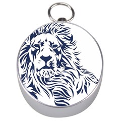 Head Art-lion Drawing Silver Compasses