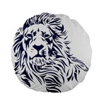 Head Art-lion Drawing Standard 15  Premium Flano Round Cushions Front